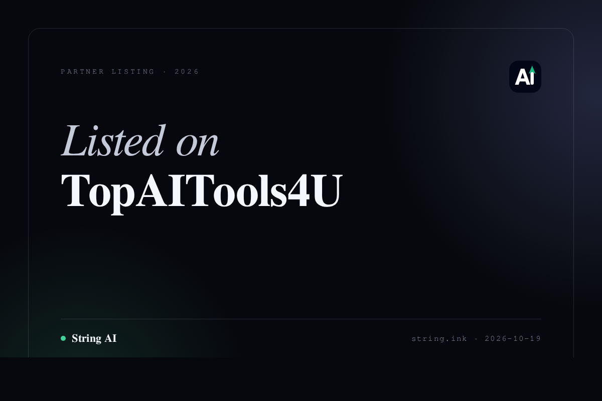 String AI Is Now Listed on TopAITools4U